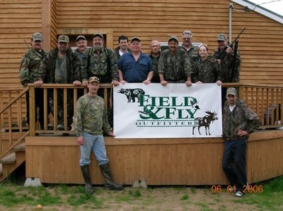 THESE ARE MEMBERS OF THE "FIELD AND FLY" HUNTING LODGE, CANADA