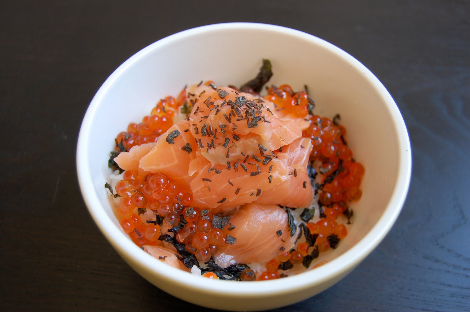 Japanese Cuisine Cooking Japanese Food at Home Shinji's Salmon and Ikura Don サーモンいくら丼
