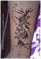 kissing fish henna tattoo