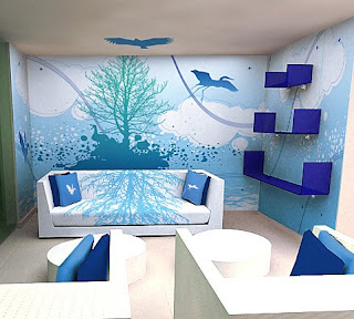 diseño y belleza: COMEDOR AZUL