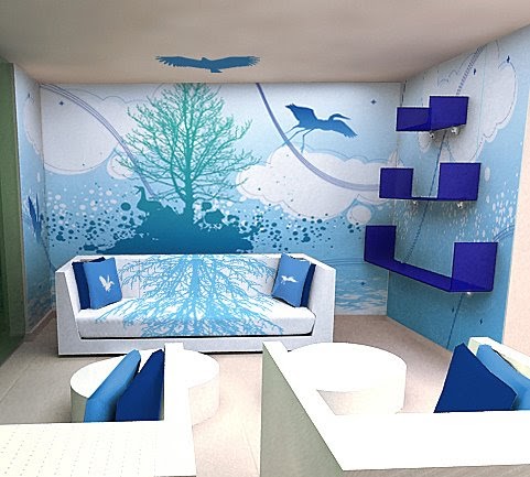 diseño y belleza: COMEDOR AZUL