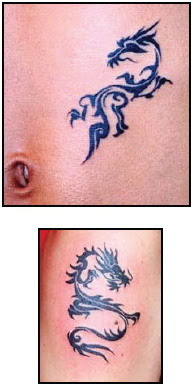 tribal dragon tattoos design