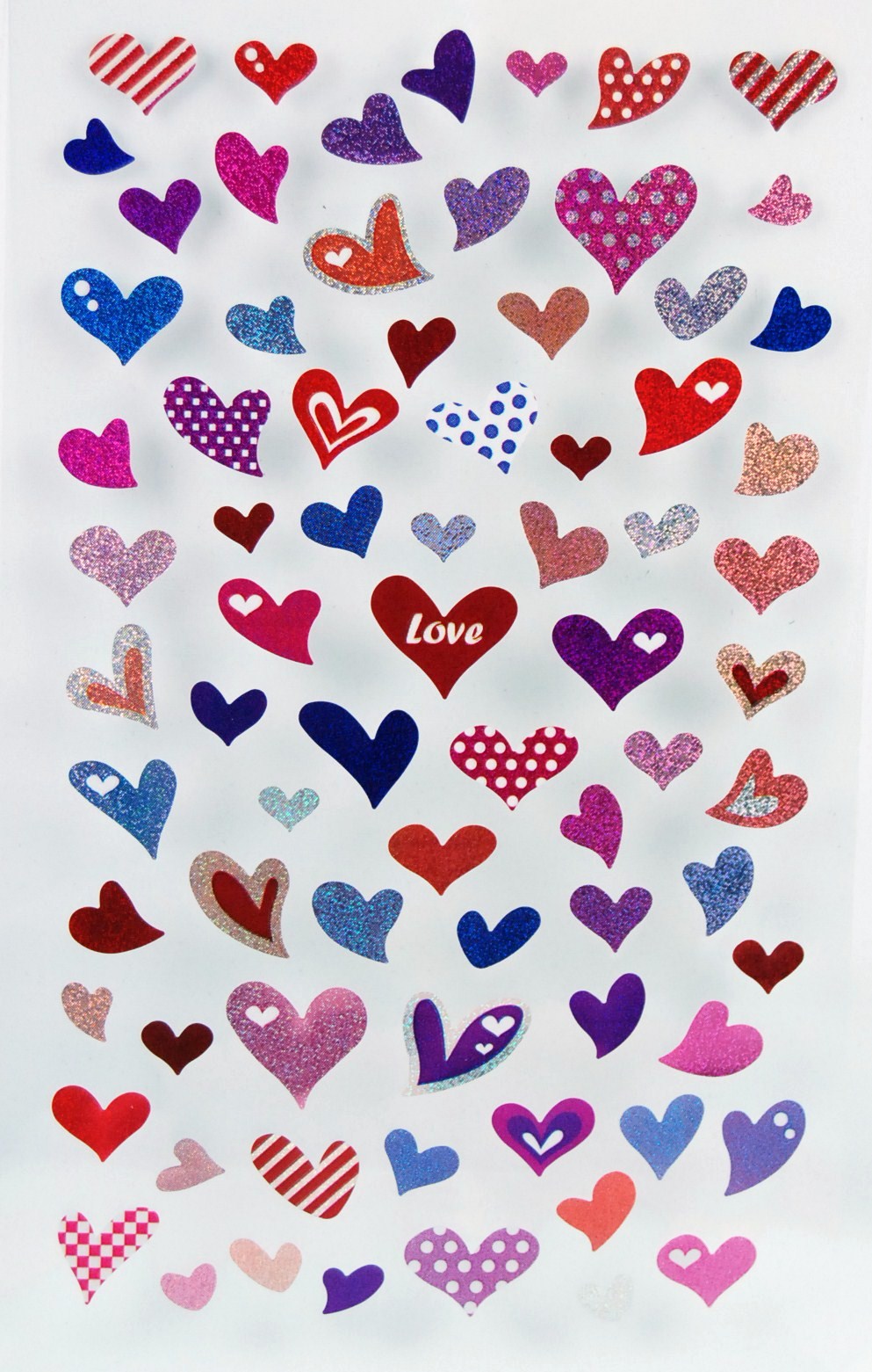 Fancicon: Cute Japanese Shining Heart Stickers (Clear Background)