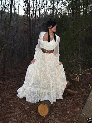 Found this vintage boho style wedding dress on ebay So cool