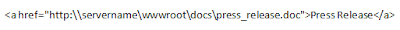 Link to file using UNC path instead of URL path Link to file using UNC path instead of URL path