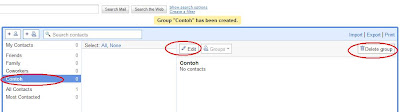 rename, delete a group in Gmail