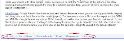 how to tag or label your posts in Google Reader