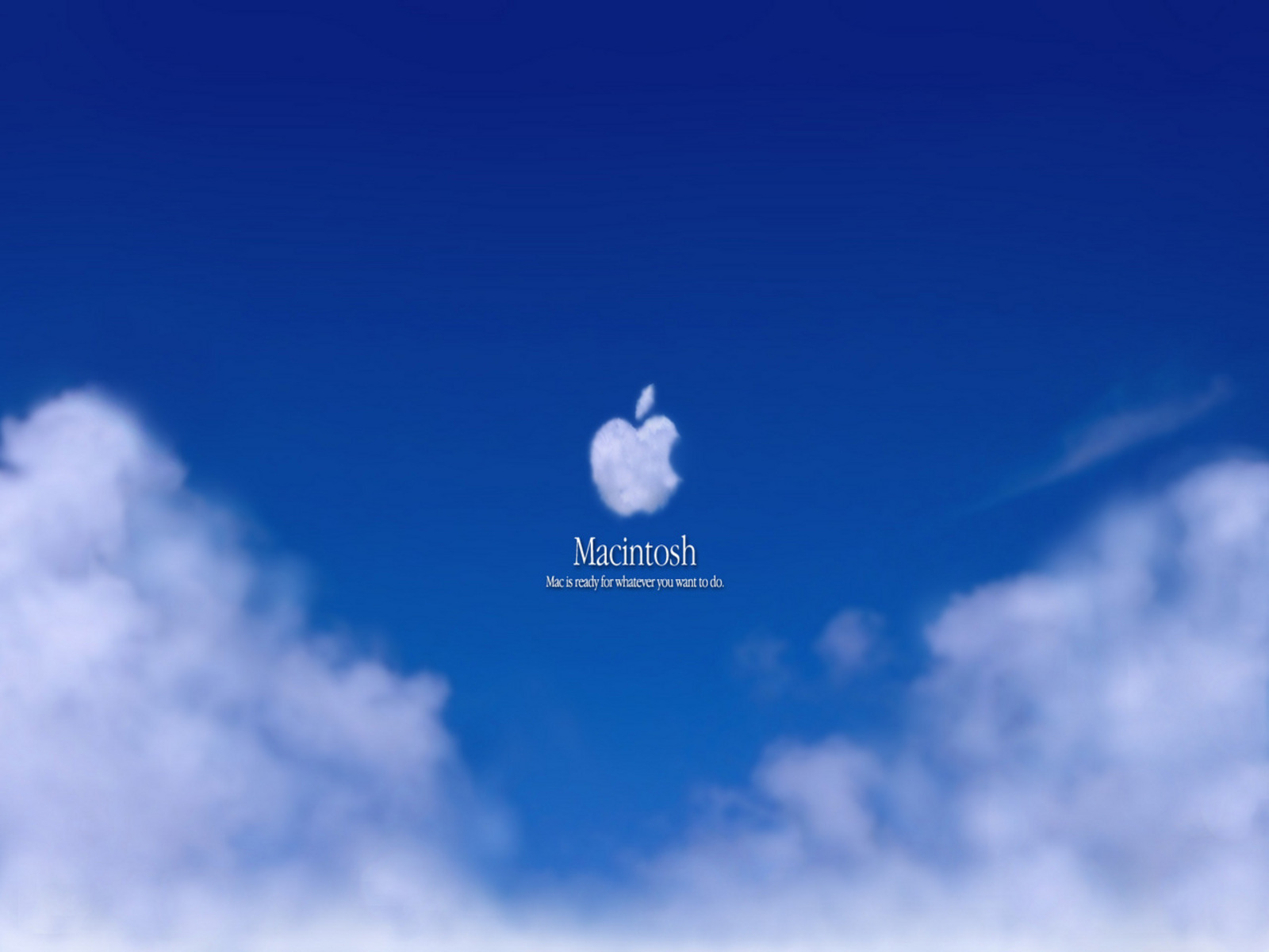 apple logo in sky