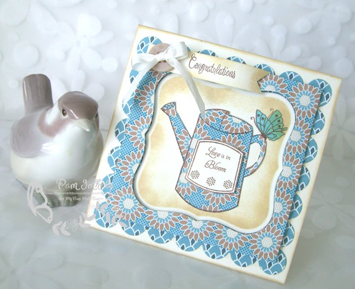 Paper and Ribbons and Stamps! Oh My! Wonderful Watering Can sneek
