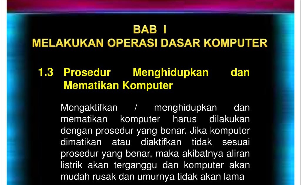 ALiGar ToMiA . . . &quot;SMAN 2 BAUBAU&quot; Operasi Dasar Komputer