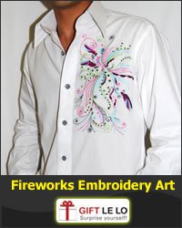 Fireworks Embroidery Art