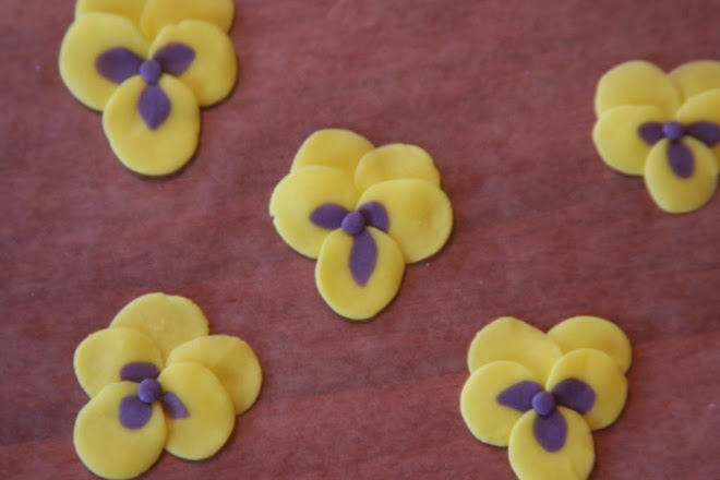 Fondant Pansies
