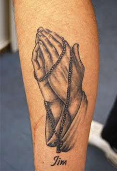 praying hand religious tattoo image