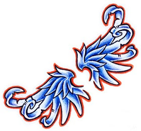 Angel wing tattoo designs for girls