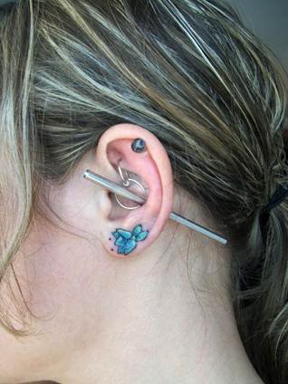 Behind the ear tattoos | Mexican Tattoo Design