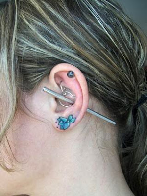 small tattoo designs behind ear. Tattoo Behind The Ear quot; Star