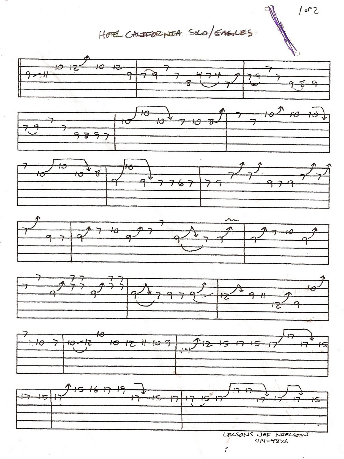 eagles hotel california fingerstyle tab eagles hotel california fingerstyle tab
