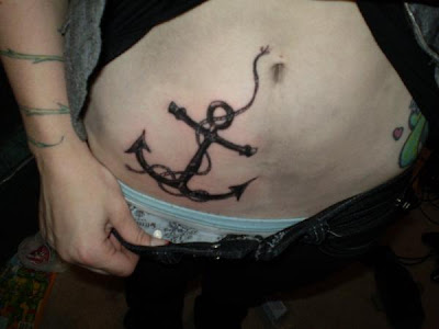 sexy anchor tattoo