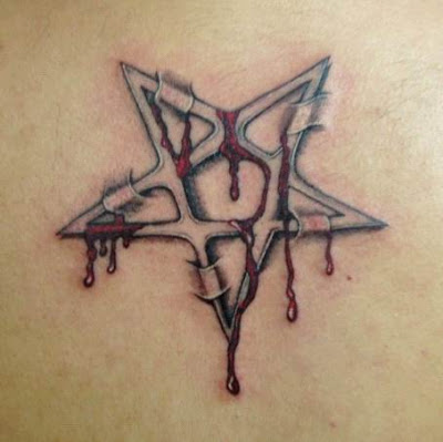 Holga Blood. impromptu tattoo drawn by annika fleur. blood tattoos