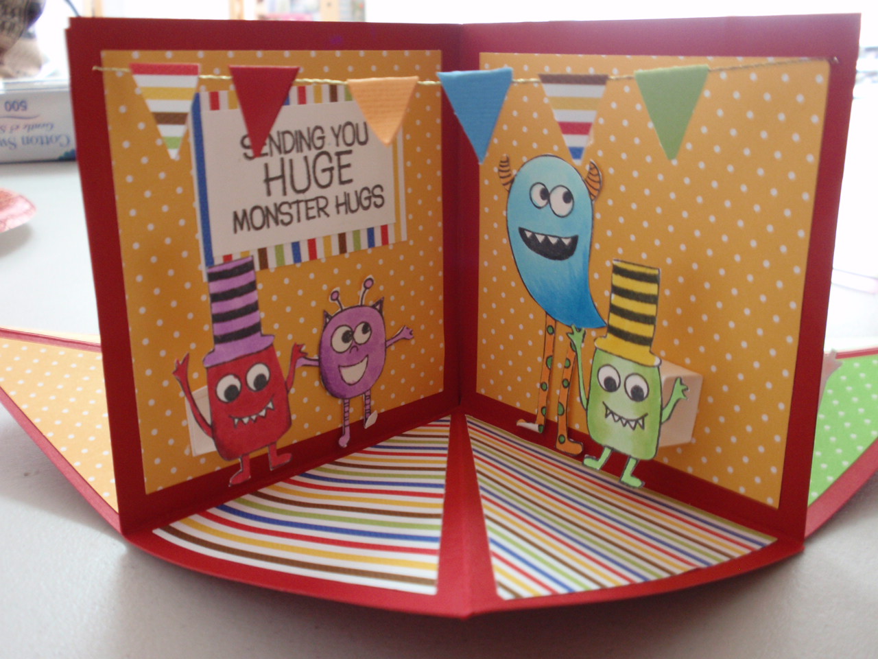Island Scrapbooking Monster Pop Up Scrapbook Card!