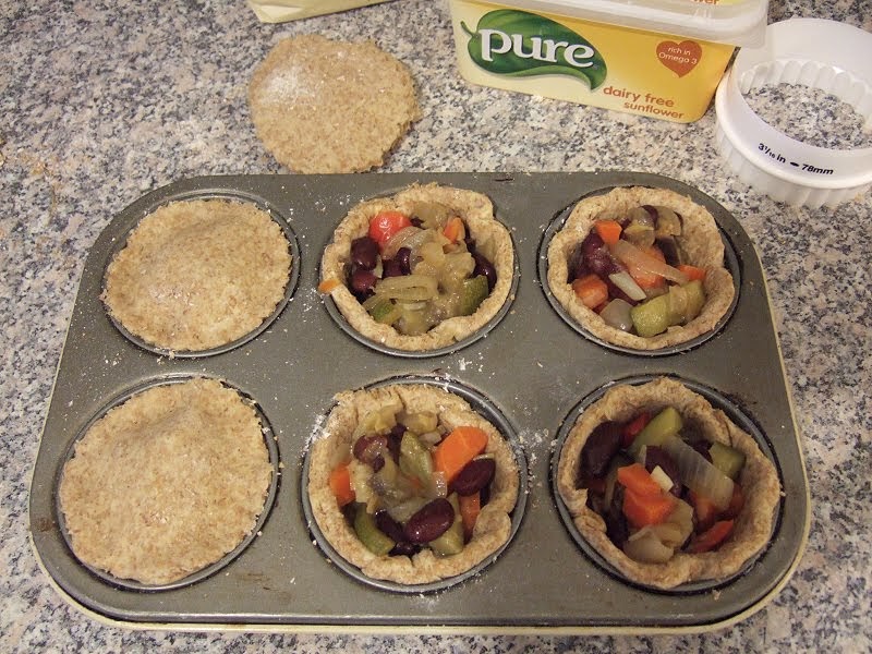 The Polymer Vegan kidney bean pies