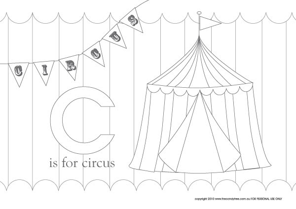 Sweet Little Parties: {free printable} vintage circus colouring page