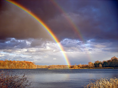 drawing of rainbows
