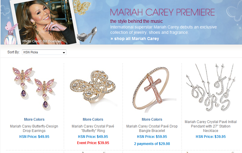 Holiday HSN Collections Mariah Carey and Luxe by Irina Shabayeva