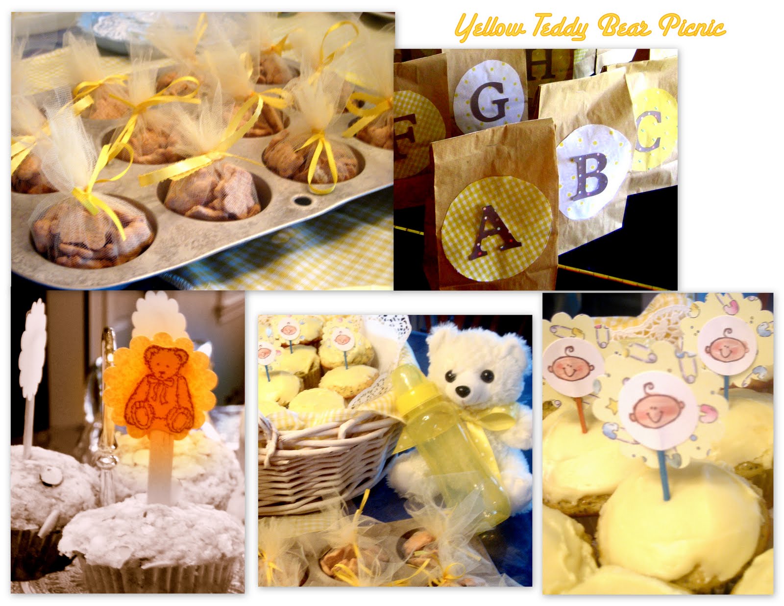 Yesterday Yellow Teddy Bear Picnic Baby Shower
