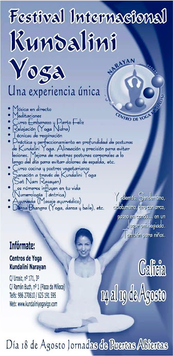 Festival Internacional Galicia: Organiza Centro de Yoga Narayan