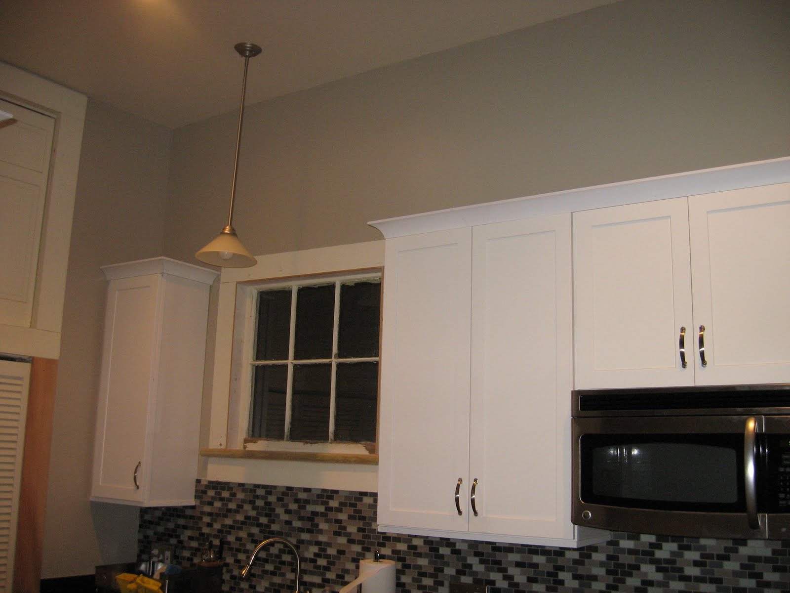 Crown molding kitchen cabinets The crown molding went in yesterday. It really pulls it all together.