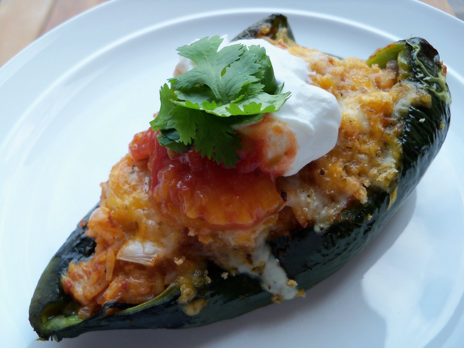 Kellie S Kitchen Chorizo Shrimp Stuffed Poblano Peppers