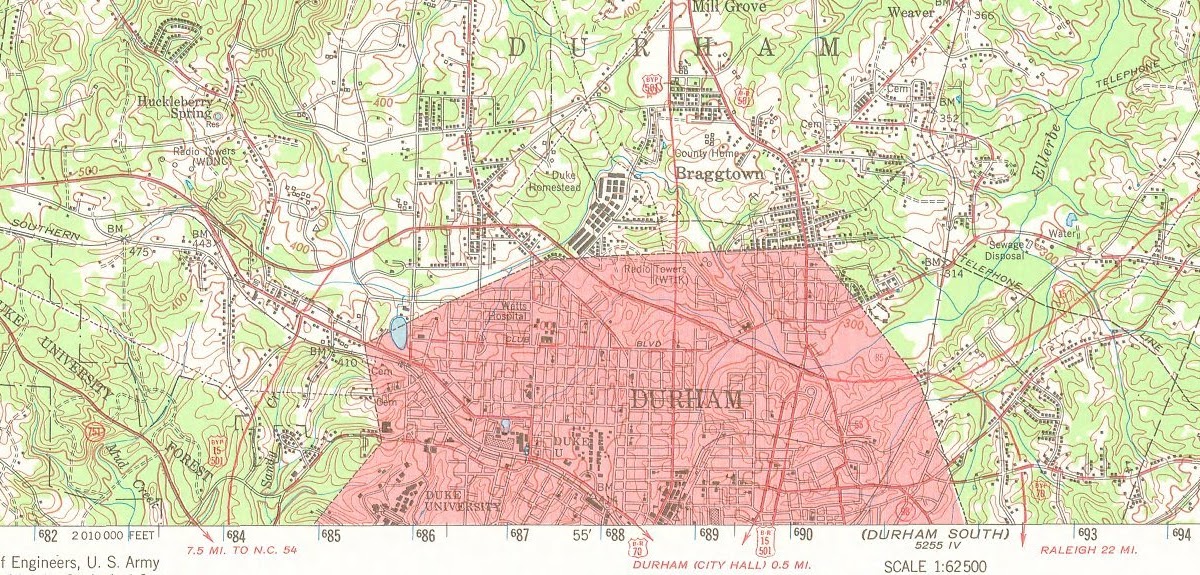 Durham Maps 1951 Durham Topographical Maps