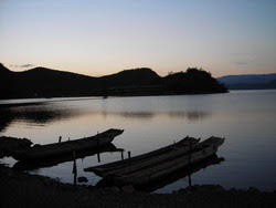 Dusk at Lu-Gu lake in Yunnan
