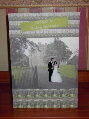 This is the First Wedding Anniversary Card I have made for my niece and her