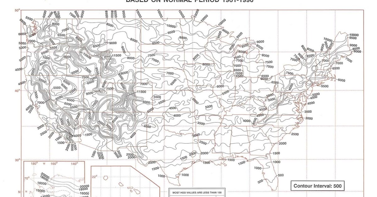 ChartAnnual Heating Degree Days for the USA