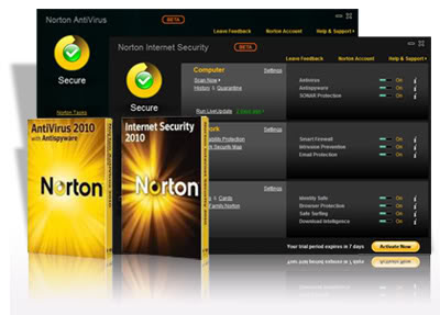 norton pack Norton AntiVirus + Internet Security 2010 + Trial Reset 2010