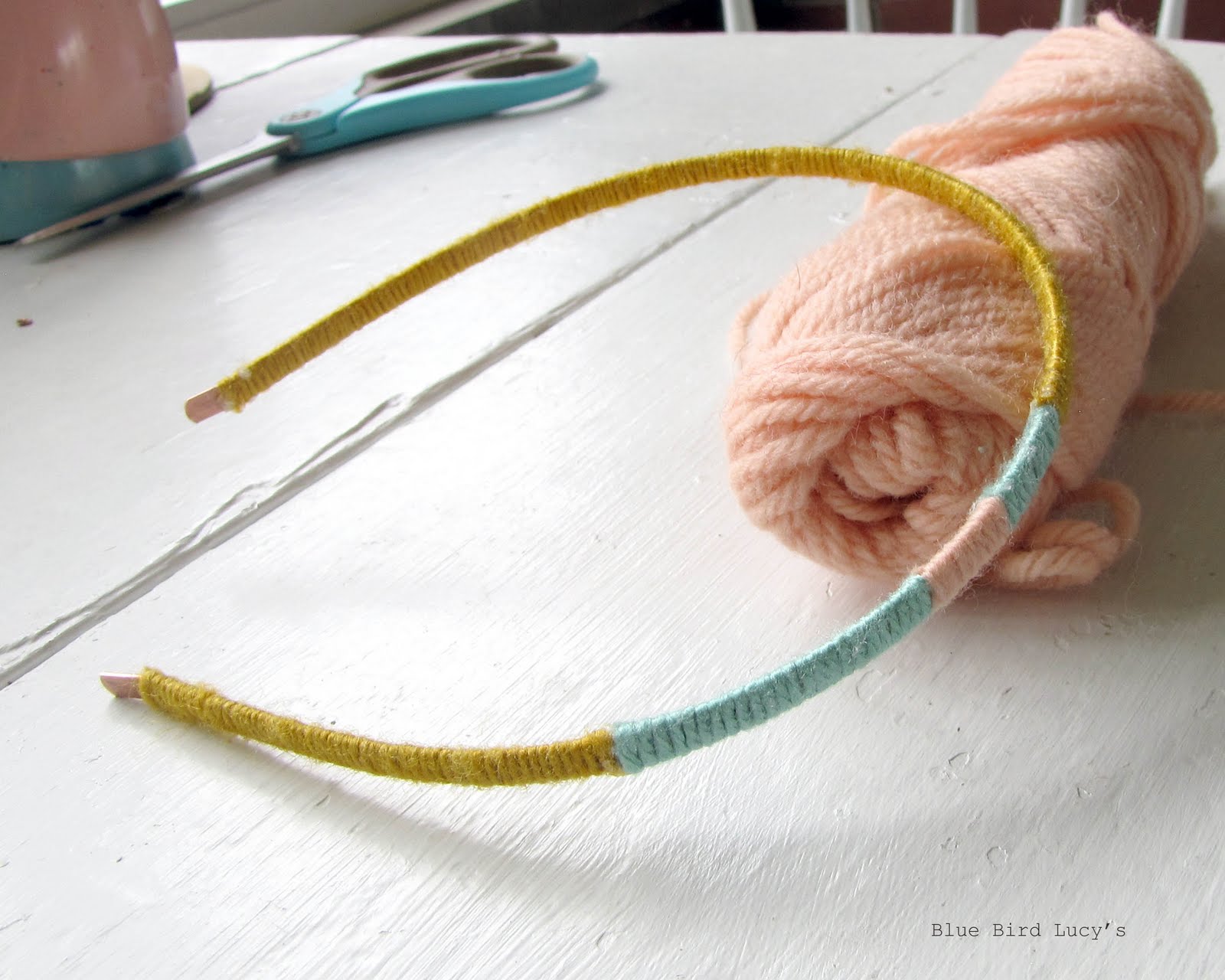 Blue Bird Lucy's Tutorial!!! Yarn Wrapped Headband