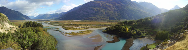 Desembocadura del río Manso, al sur de Coyhaique
