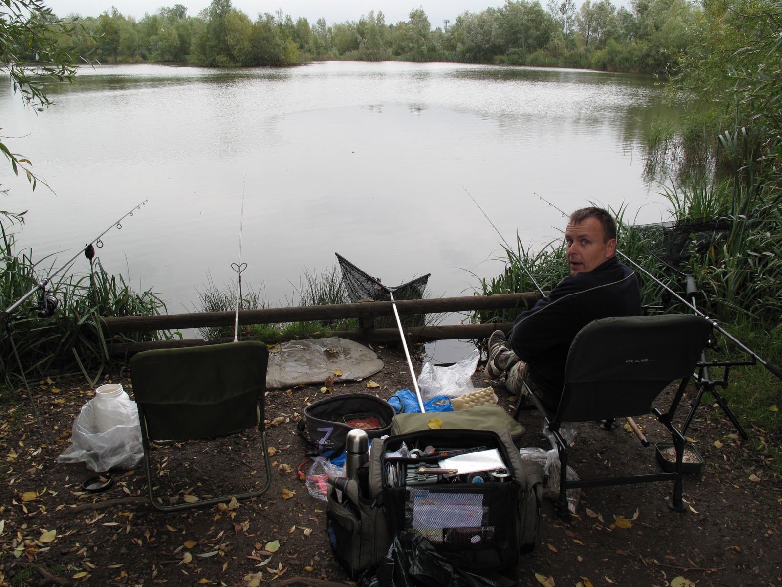 First Fishing Trip, Manor Farm Fishery, 15th October 2010