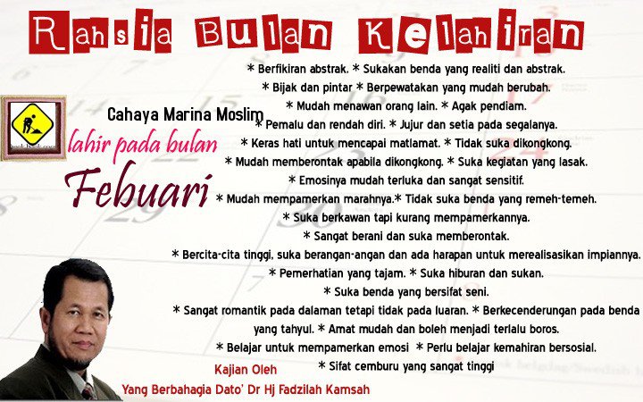 Rahsia Tarikh Lahir Dan Bulan Kelahiran Oleh Dr Fadzilah Naskah | rahsia tarikh lahir dan bulan kelahiran oleh dr fadzilah Rahsia Tarikh Lahir Dan Bulan Kelahiran Oleh Dr Fadzilah Naskah | rahsia tarikh lahir dan bulan kelahiran oleh dr fadzilah