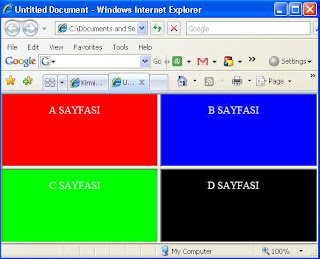 htm - &ccedil;erceve - html - frame