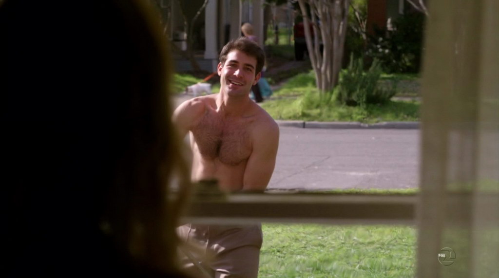 James Wolk is shirtless on the pilot of Lone Star. 
