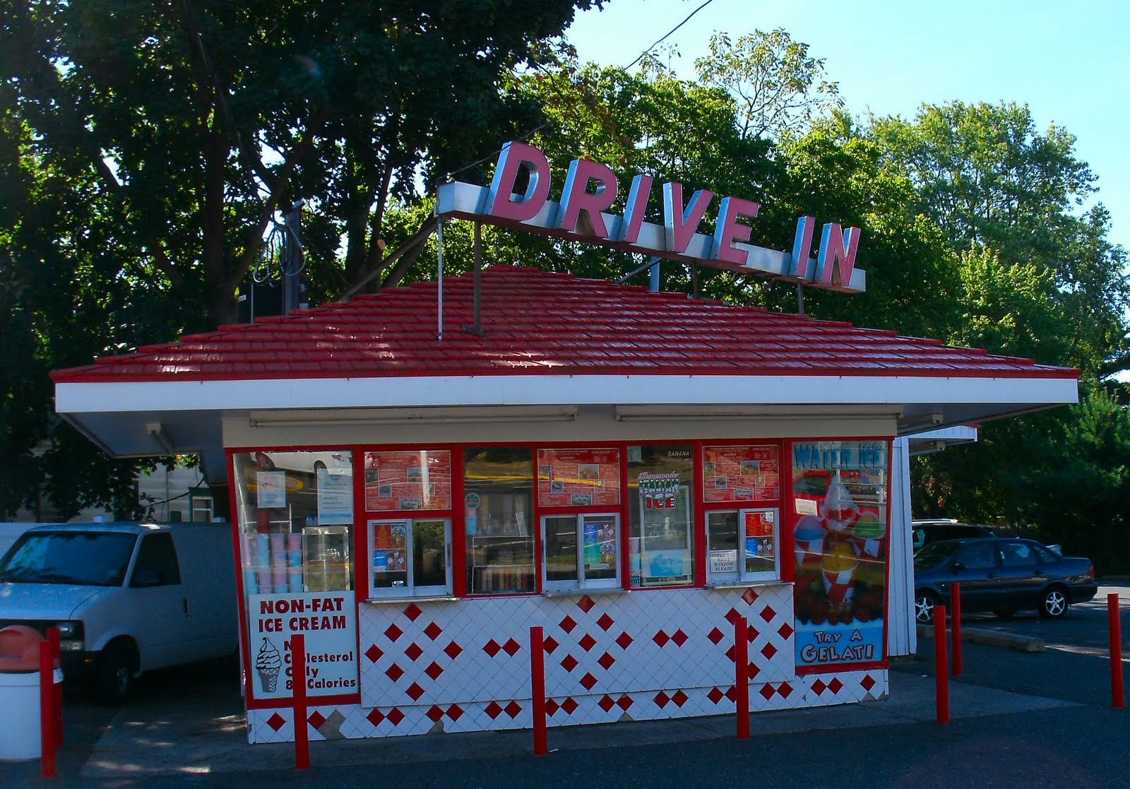 Ob.Scene in South Jersey "The Custard Stand" Main Street. Maple Shade