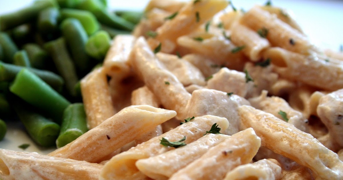 Lauren's Kitchen Chicken Rigatoni with Cream Cheese Sauce