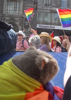 The Wombat watches the Pride parade in London