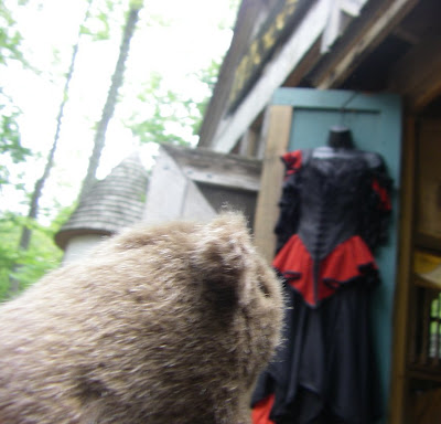 The Wombat checks out a dress