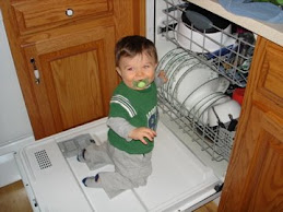Already helping with the dishes!!