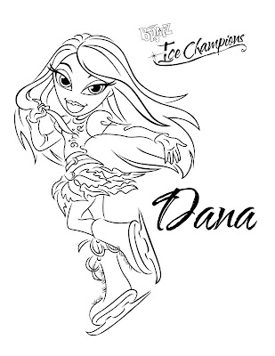 This is the type of Bratz coloring pages I like the best – with accompanying 
