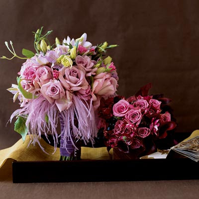 Pink  Purple Wedding Bouquets on Instyle Wedding  Romantic Rose Bouquets